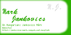 mark jankovics business card