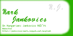 mark jankovics business card